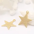 Jewelry Charms 14K Gold Plated Brass Star Shape Jewelry Charms For Bracelet DIY Jewelry Making