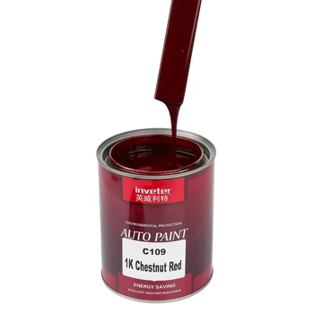 Acrylic Car 1K Base Paint Chestnut Red Color Acrylic Polymer Auto Paint Car Refinish Auto Pu Color Polyurethane Spraying Paint