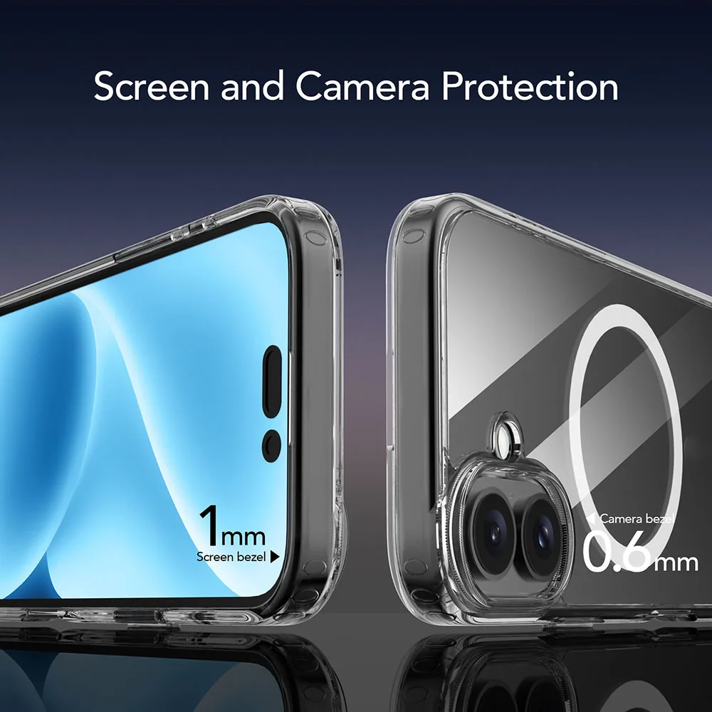 product for laudtec transparent magnetic wireless charging precision hole phone case for iphone 16 pro max plus simple business-5