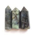 Natural Labradorite Hot Sale Natural Labradorite Quartz Crystal Healing Stone Point Wand For Decoration