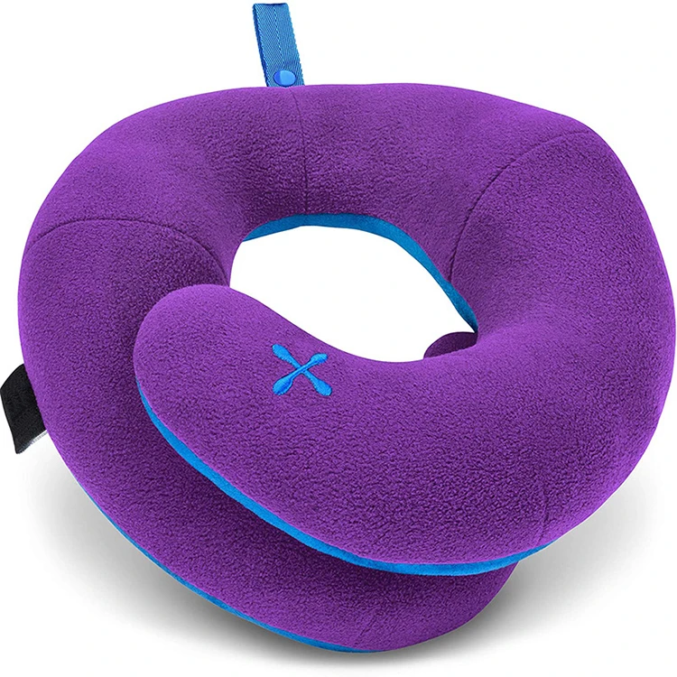Neck Pillow Double Support to Head Neck and Chin Comfortable Airplane Travel Pillow for Car Home