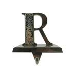 Stocking Holder Stocking Holder Hot Sell 2D Metal R Letters Stocking Hook Christmas Stocking Holder