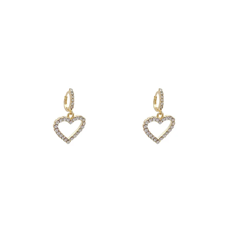 personality diamond love earrings women simple Fashion earring temperament wild earrings jewelry