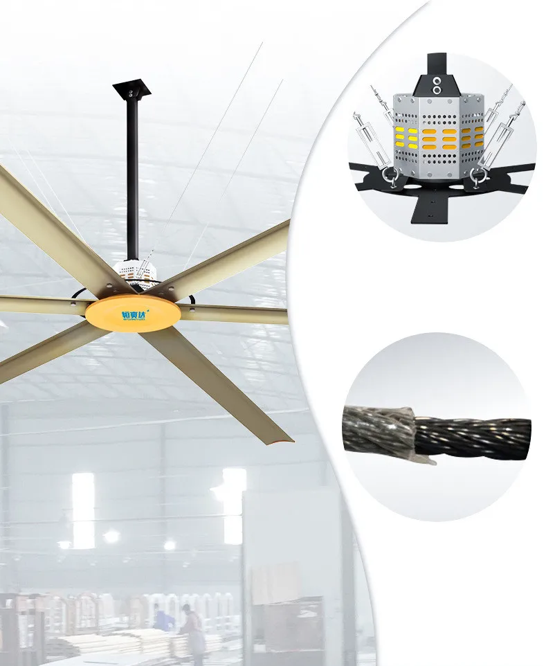 Ft Industrial Pmsm Large Big Ass Hvls Ceiling Fan For Warehouse