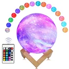 Planet Lamp 15cm 16colors 3D LED Lunar Mars Jupiter Flash Light Starlight Touchable Galaxy Planet Lamp