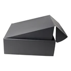 Box Packaging Packaging Box Black Luxury Black Matt Fancy Folding Shipping Box Packaging Printing With Custom Logo