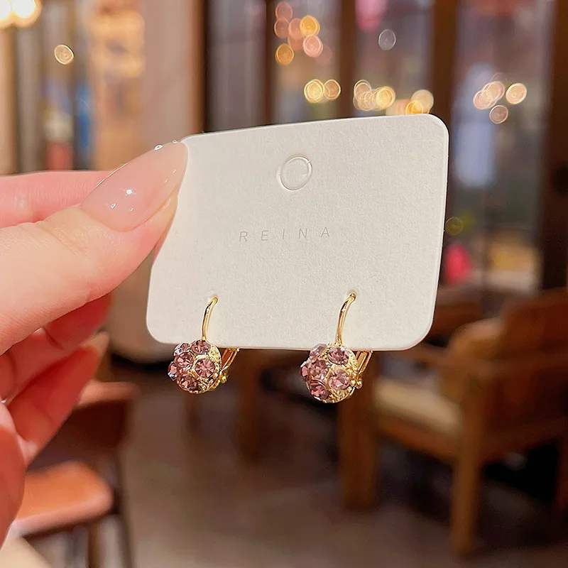 New fashion selling luxury zircon flower earrings high quality jewelry boutique earrings wholesale