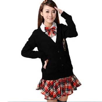 Japanese Style High School Girls School Uniform plaid skirt