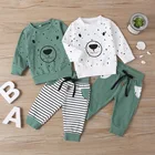 Clothing Customized Dot Print Knitted Boy Pajamas Cotton 2 Piece Outfits Kids Korean Child Clothing Set