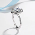 Rings Ring Shiny Jewelry Oval Shaped Cubic Zircon Rings For Women Wedding Engagement Open Ring