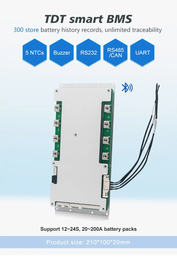 Tdt S Lifepo Smart Bms A A Uart Bt Can Communication With