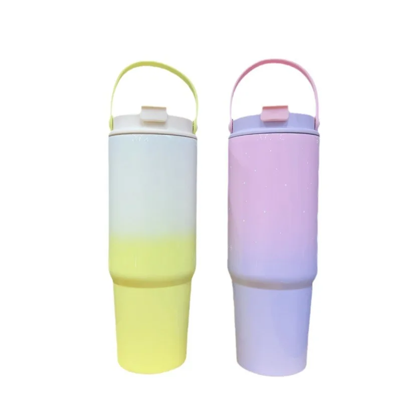 2024 Wholesale Custom Logo Never Spill New cream cup stainless steel vacuum tumbler  travel mug water bottle  with Lid