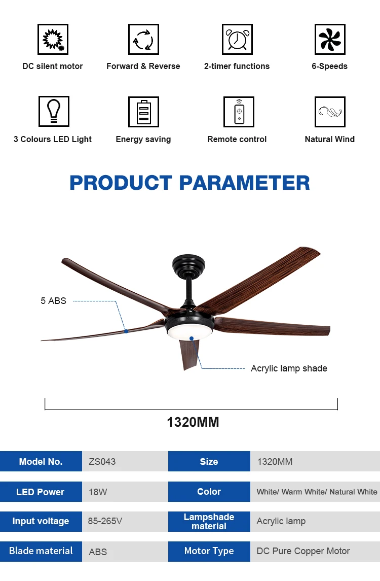 Ceiling Fan, 18W, LED - detail 6
