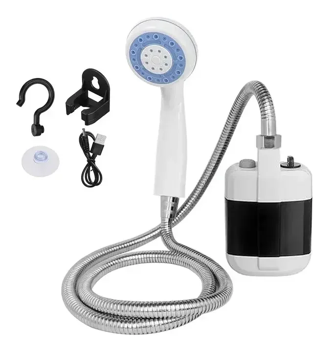 USB Rechargeable Outdoor Camping Shower Outdoor Rechargeable Electric Shower Pump for Camping Car Washing Gardening Pet Cleaning