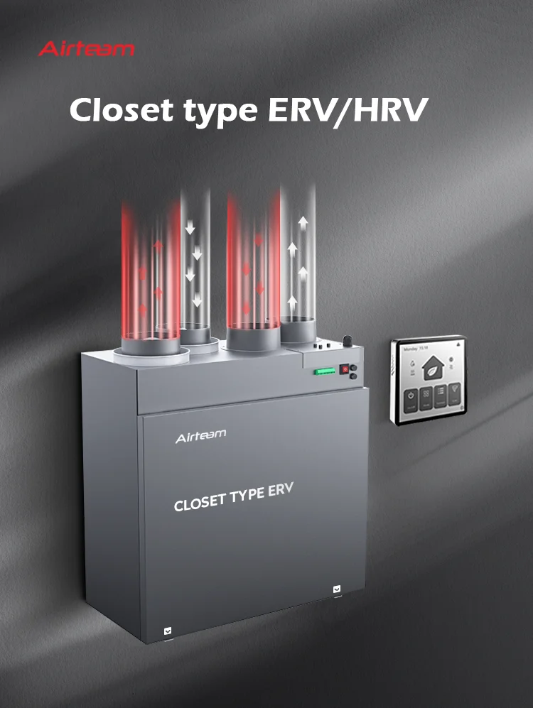 Air Handling Unit, ERV, HRV, Wall - detail 2