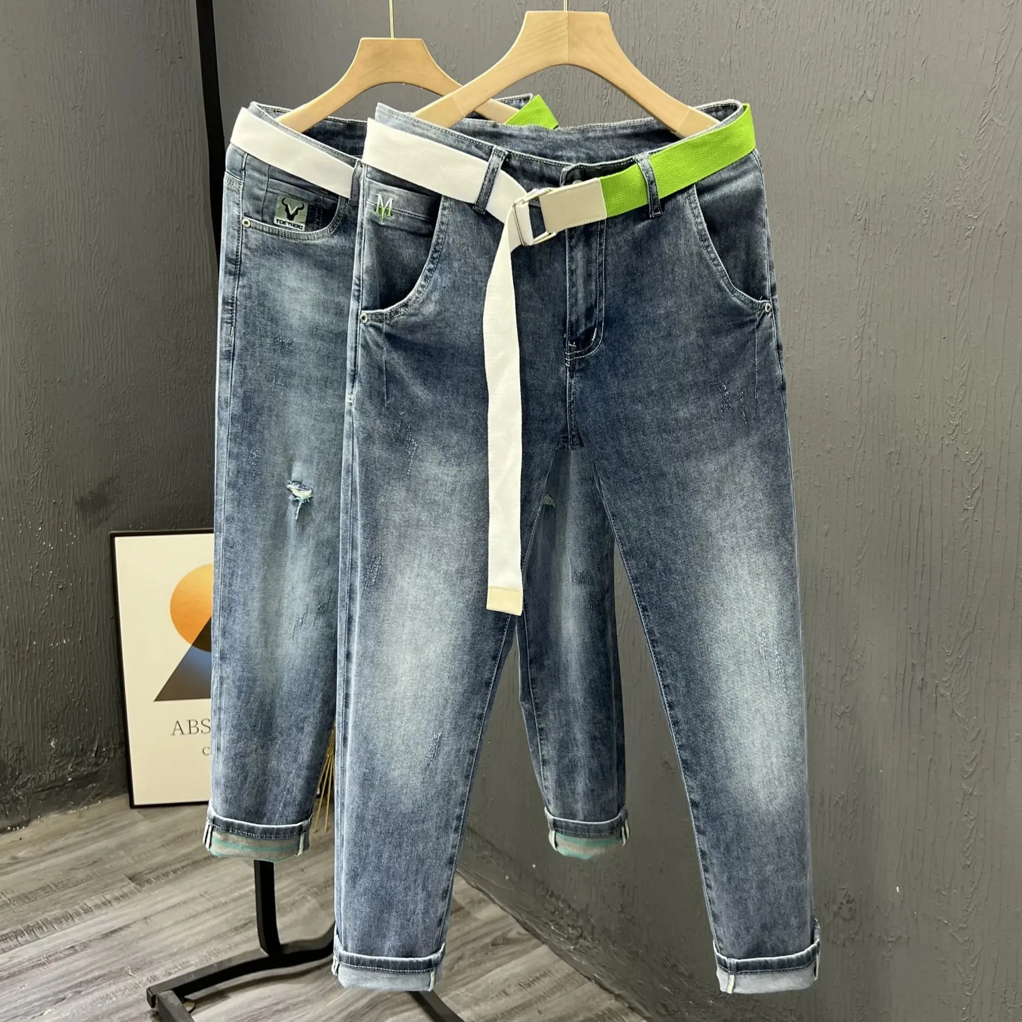 Custom loose fit vintage flare jeans men stacked denim men's jeans pants blank denim baggy jeans for men