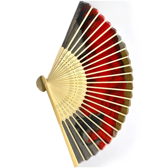 Portable Custom Printed Folding Advertising Brand Summer Business Folk Handmade Painting bamboo fan hand fan