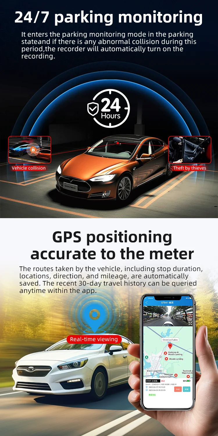 4K+2K Dual Dash Cam With Build-in 2.4G WIFI&GPS Voice Control Car Black Box Camcorder Camera 4K Dashcam for Competitively Priced details