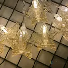 String Glitter Star Photo Clips LED String Lights For Valentine Indoor Decoration