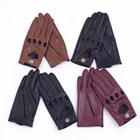 Leather Gloves Factory Custom Wholesale PU Leather Men And Women Motorcycle Driving Gloves
