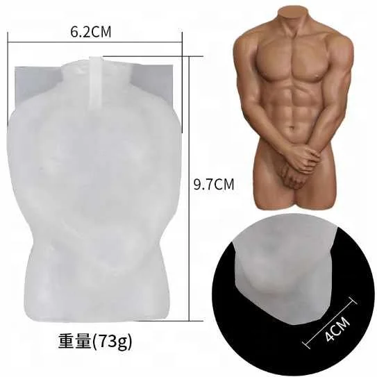 wholesale Sexy candle 3.94/2.17inch High resistance Mannequin Multiple colors Stampo per torta Silicone Mold Chocolate Sugarcraf