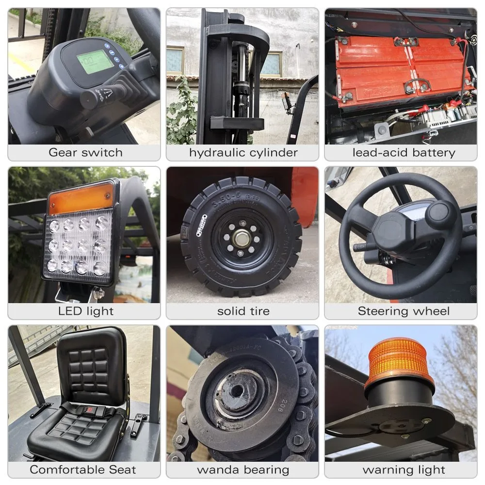 product professional manufacturers new 25ton small electric forklift pallet jack with solid 125mm fork all wheel solid tire-3