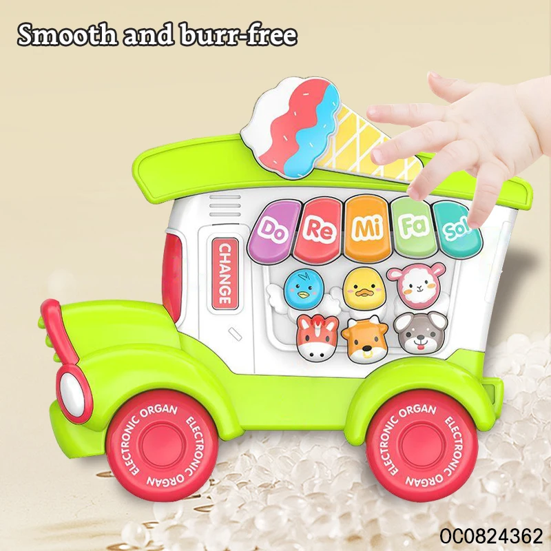 Cartoon ice cream car keyboards music electronic piano baby toys 0-12 months