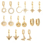Earrings Trendy Earings Bee Butterfly Hoop Earrings Gold Plated Earrings Trendy Earings For Women 2021