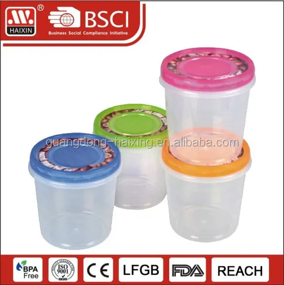 Haixing Transparent Food Container With Lid With Small Hole Noodle Storage