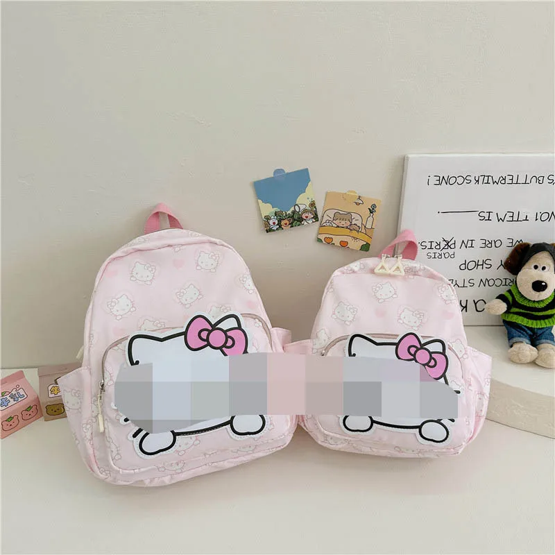 MB1  Sanrio kuromi kt pink girls elegant backpack custom fashion schoolbag waterproof cat book bag backpack