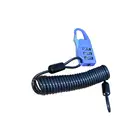 Cable Factory Direct High Quality Safety Rope Wire Steel Cable With Swivel Hook Black Coil Strap Coiled Lanyard