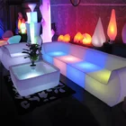 Club Led Light Up Indoor Outdoor KTV Patio Night Club Event Modular Sofa Set LED Bar Furniture