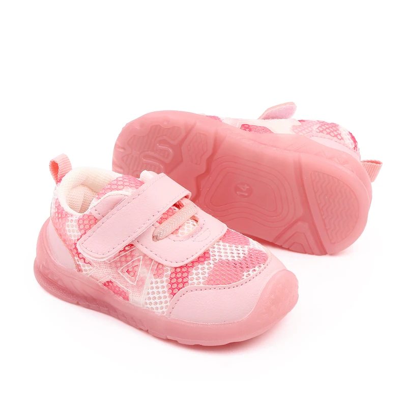 Spring Summer 1-3 Year Old Girls and Boys Jelly Soft Soled Mesh Breathable Kids Toddler Shoes factory