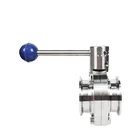 Steel Valve Ss304 Valve Wenzhou 304 316L Food Grade Stainless Steel EPDM Silicon Manual Butterfly Valve Tri Clamp