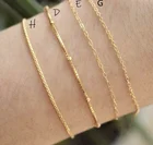 Real Gold Bracelet Real Gold Filled Chain Bracelet With Lobster Clasp Unique More Style For Choose Mother Day Gifts