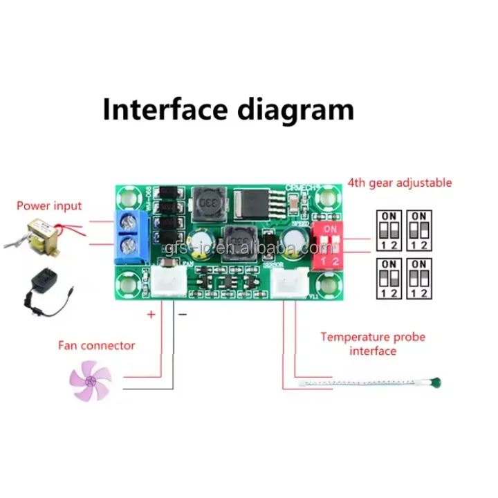 Thermostat Temperature Control Fan, DC12V, 24V - detail 6