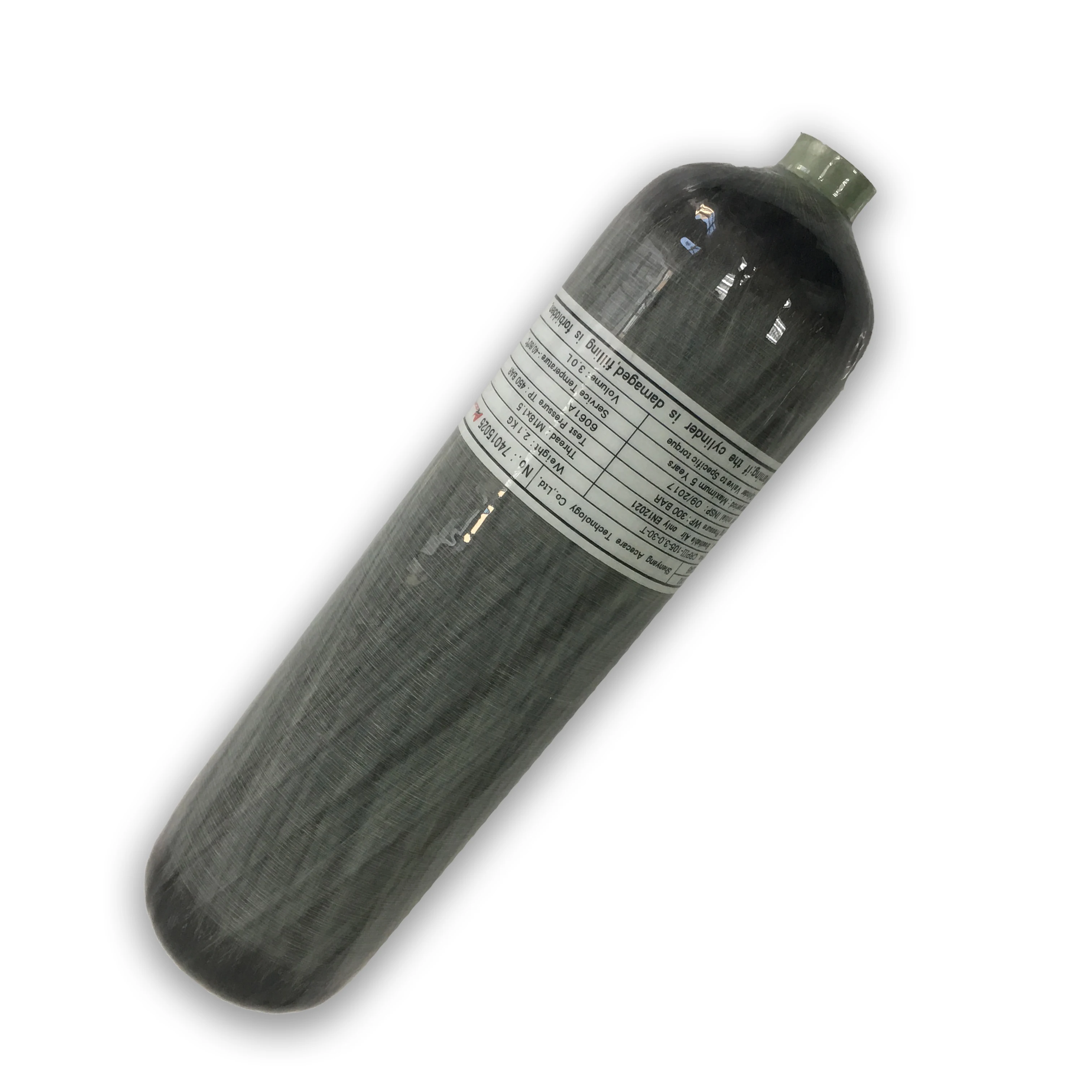 Shooting Carbon Fiber 3L CE Scuba Air Cylinder 4500psi PCP Tank Thread M18*1.5 