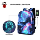 School Mochila Escolar Infantil All Over Printed School Bags Galaxy Print Student Middle School Backpack With USB
