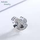 Silver Charm Lovely 925 Sterling Silver Zircon Stone Horse Charm For Children Gift