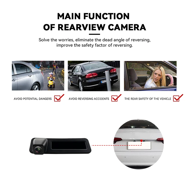 Wemaer OEM 1080P Backup Reverse Car Camera Parking Sensor Aid for BMW X1/3 Series 2018-2022 Auto Electronics for Reversing Car manufacture