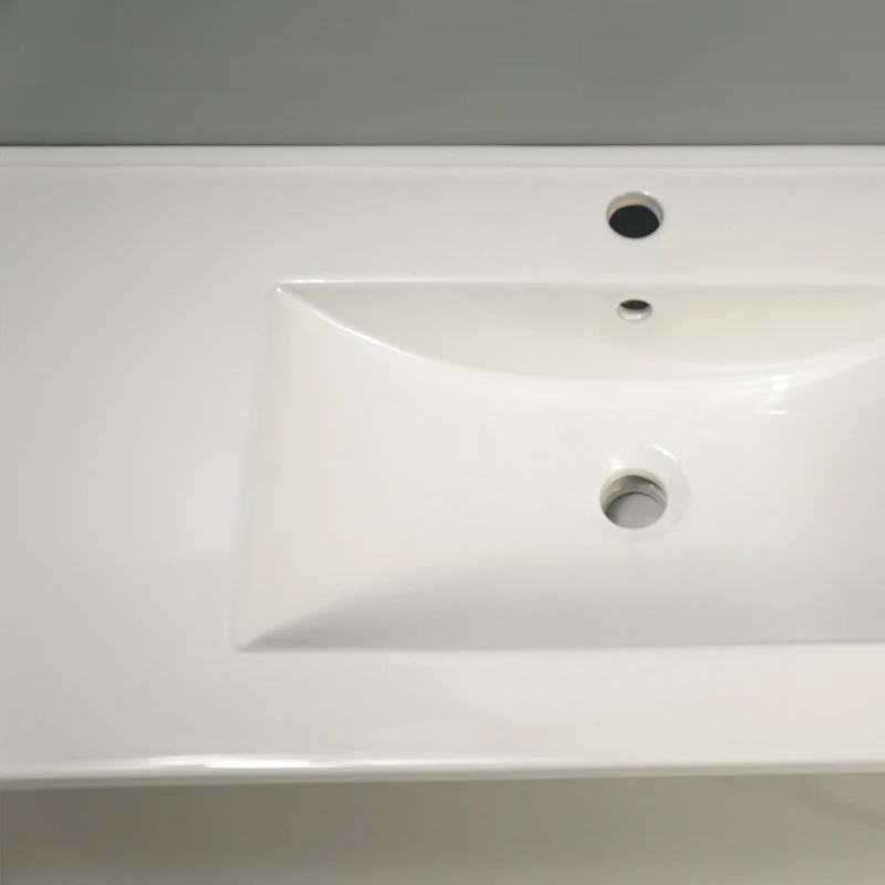 Tarpul Sanitary Luxury Modern White Ceramic Right Basin Hand Wash Smooth Surface Bathroom Vanity Cabinet Sink Porcelain Mount supplier
