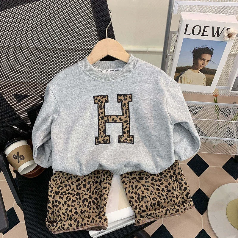 Hot Sell Cheap New Style Children Long Sleeve Thin Set 100% Cotton Kid Soft Comfortable Suits Cute Cartoon Children Clothing Set