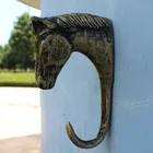 Metal Wall Antique Horse Head Shape Metal Hook Coffee Shop Decor Wall Craft Hook