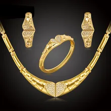 High quality 24k gold plating jewelry set