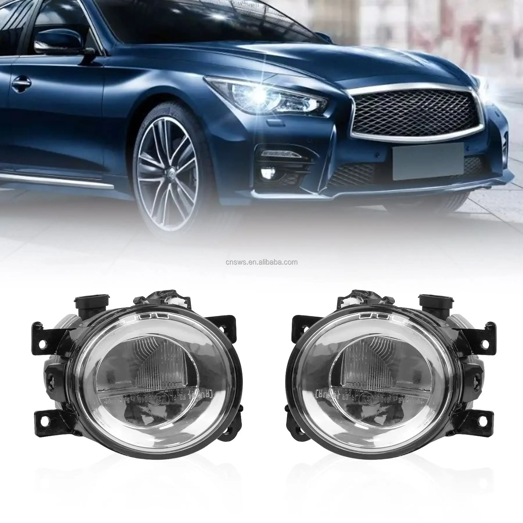 제품 자동차 바디 키트 범퍼 안개등 인피니티 Q50 QX50 QX60 QX80 2015 2016 2017 전면 범퍼 안개등 조립-33