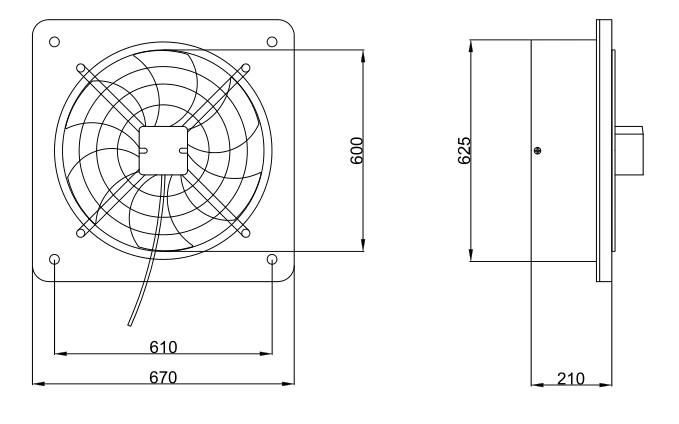 Axial Flow Fan, 500MM, Roof - detail 4