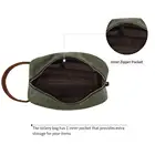 Canvas Leather Bag Canvasbag Canvas Leather Toiletry Bag Travel Dopp Kit Shaving Bag Organizer Army Green For Men
