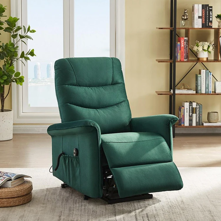 green electric recliner