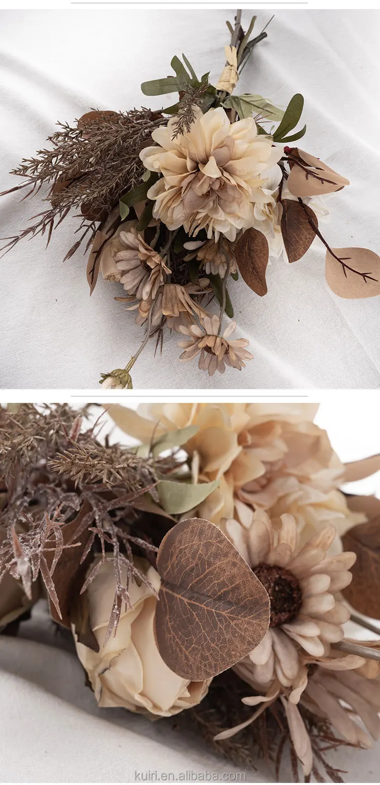 2023 Artificial Dahlia Roses Chrysanthemum Bouquet New Design