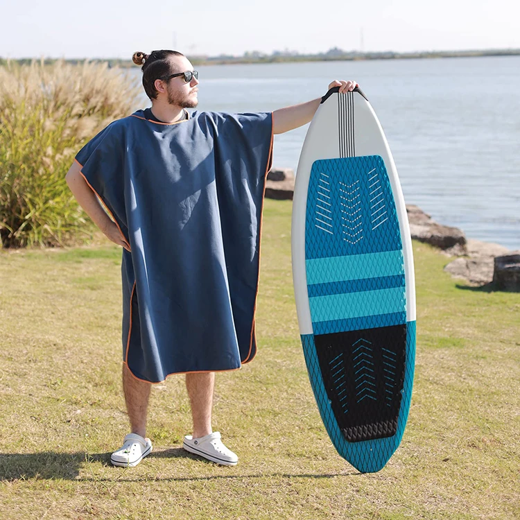 Hot Sale Woman Man Change Cloth Bath Robe Colorful Printing Surf Hooded Poncho Towel